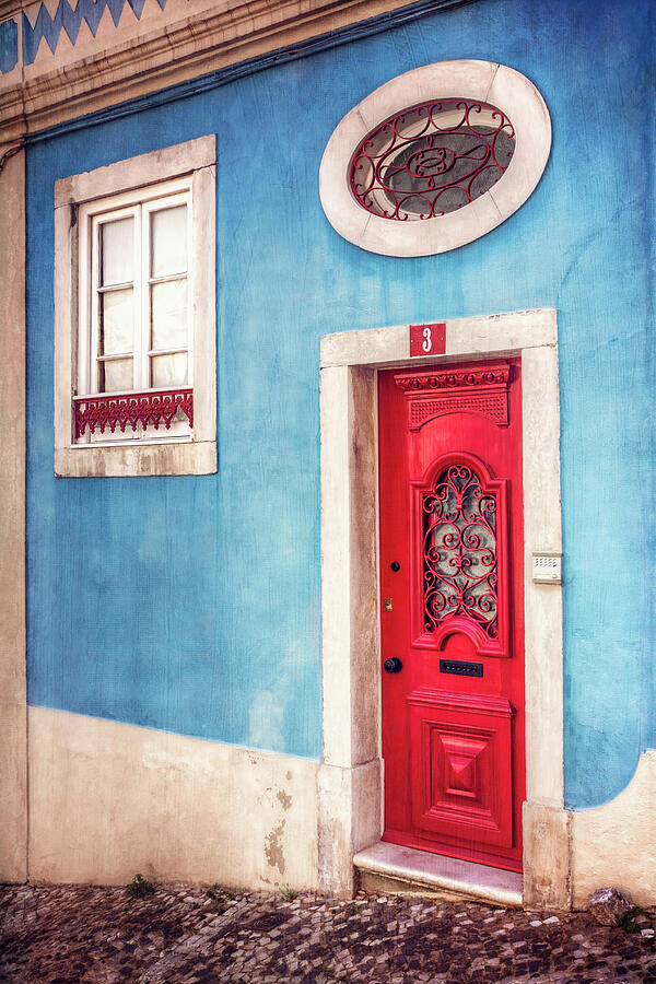 Red Door in Lisbon  Photograph by Carol Japp