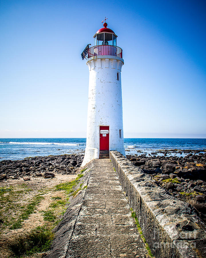 Red Door Lighthouse Photograph by Perry Webster