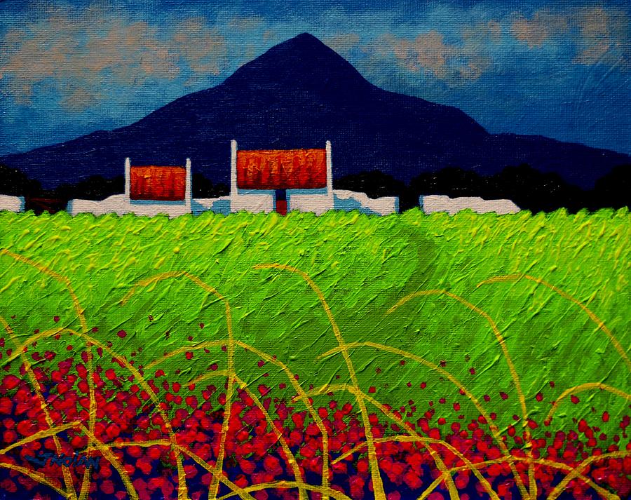Impressionism Painting - Red Door Meadow by John  Nolan