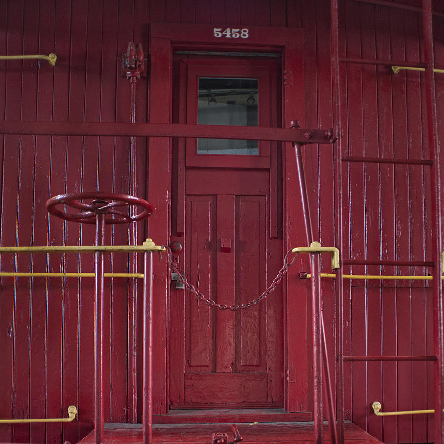 Red Door On A Caboose Photograph By Matt Plyler