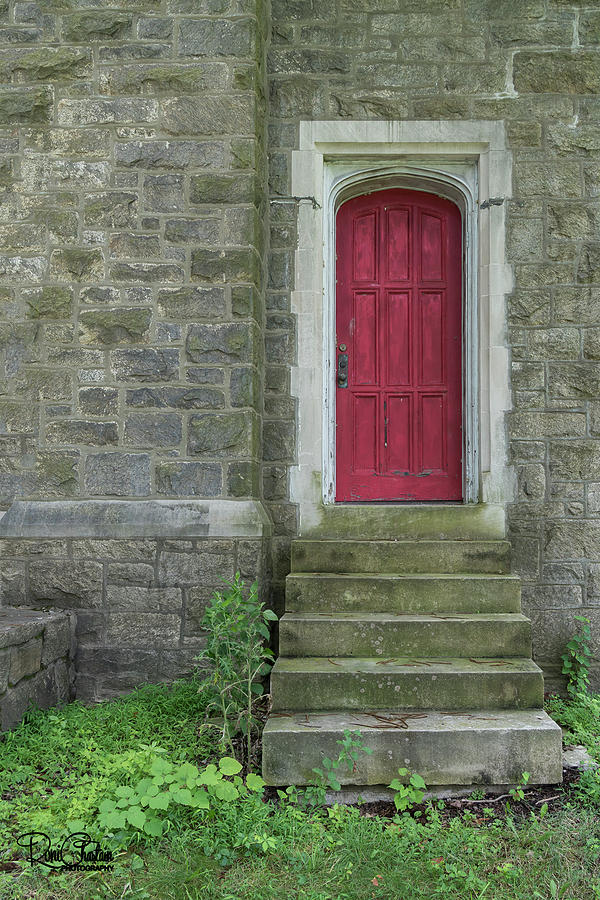 Red Door, Stone building Photograph by Roni Chastain