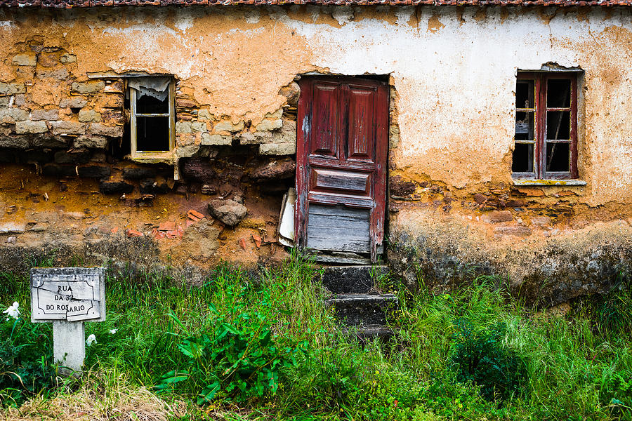 Red Door With No Number Photograph by Marco Oliveira