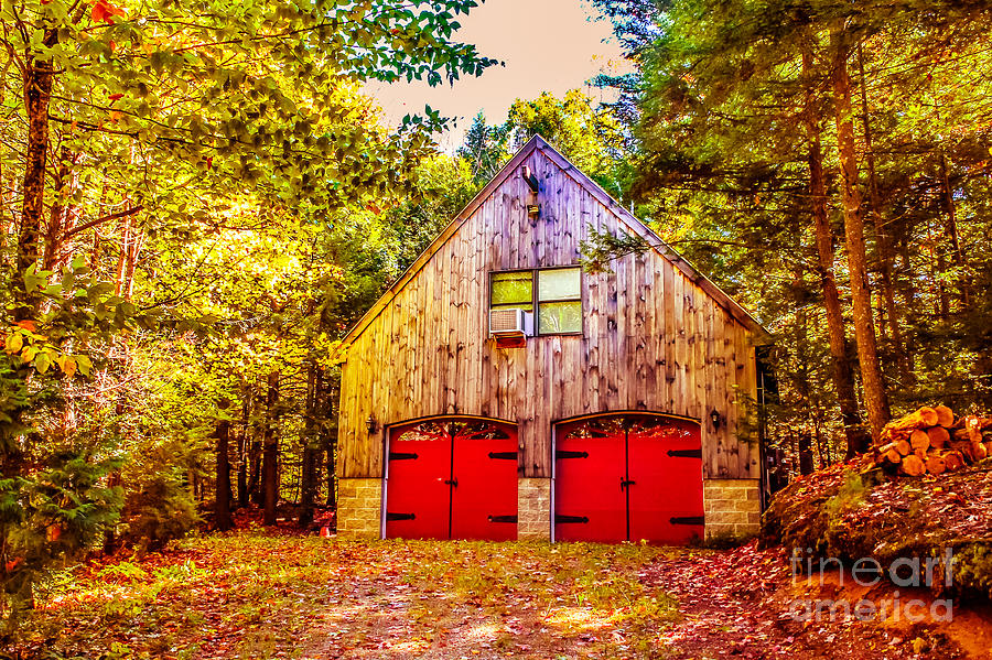 Red doors barn Photograph by Claudia M Photography