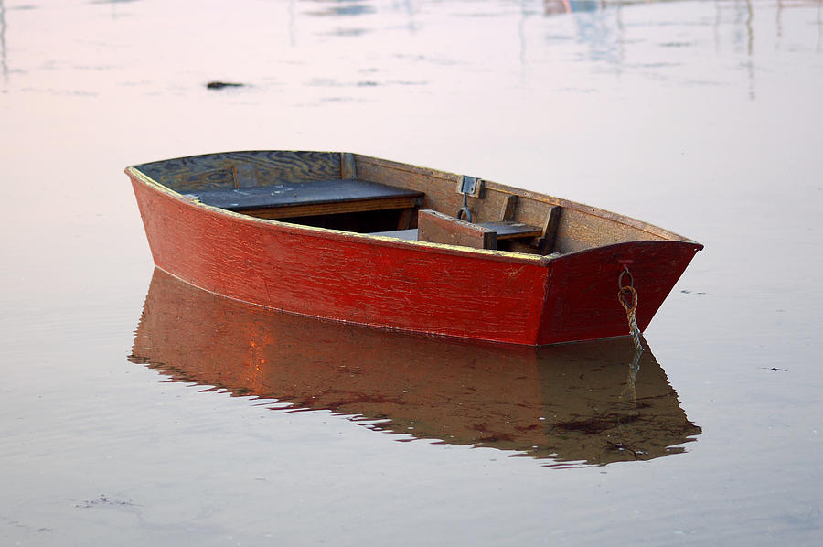 Boat Photograph - Red Dory by Lucia Vicari