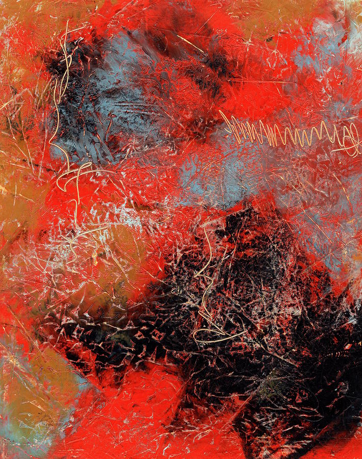 Red Dragon 8 Painting by Marcy Brennan