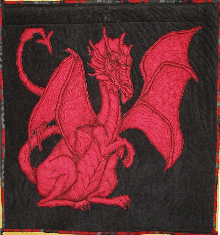 Red Dragon Mixed Media by Diane  DiMaria
