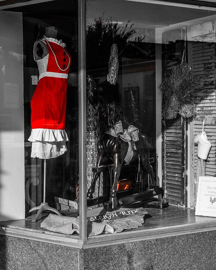 Red Dress In Window Photograph