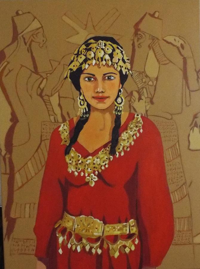 Red Dress  Painting by Paul Batou