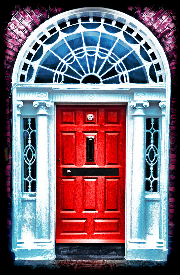 Red Dublin Door Photograph by Dennis Cox