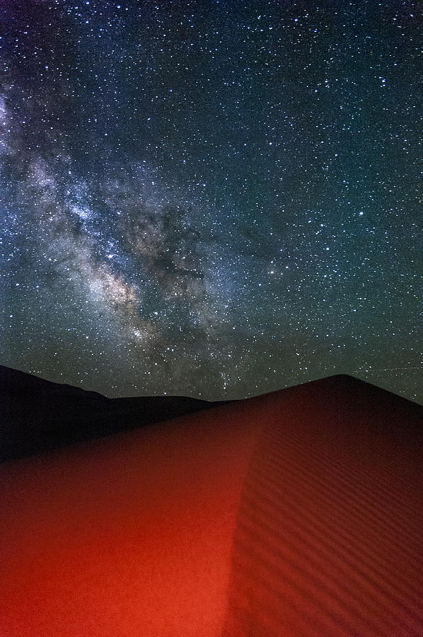 Nature Photograph - Red Dunes at Night by Cat Connor