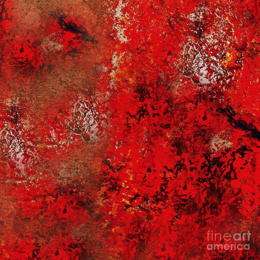 Red Earth Abstract Painting by Saundra Myles
