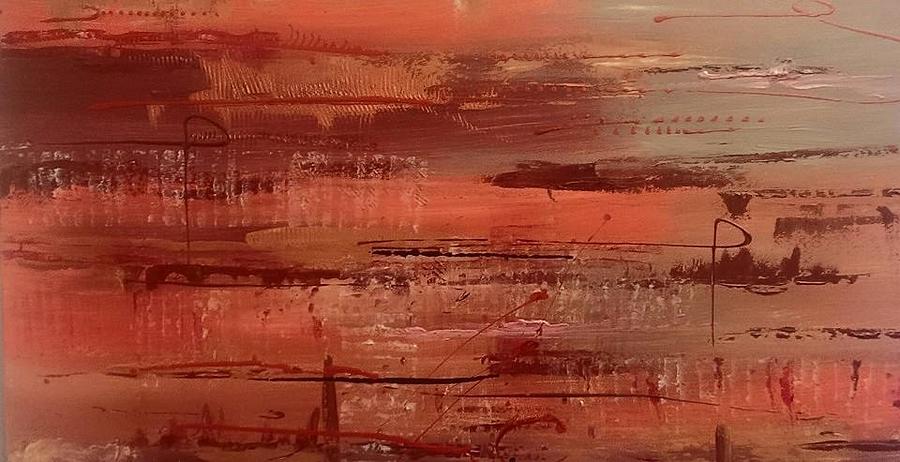 Abstract Painting - Red Earth by Judi Goodwin