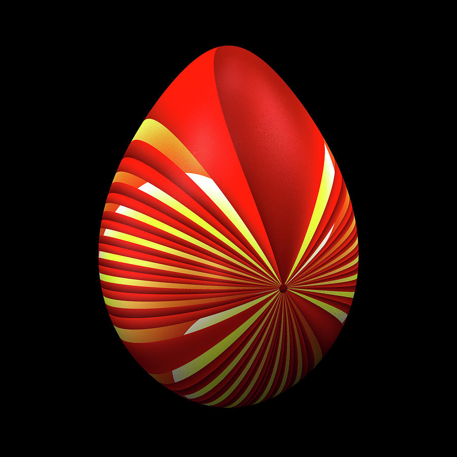 Red Easter Egg Digital Art by Hakon Soreide