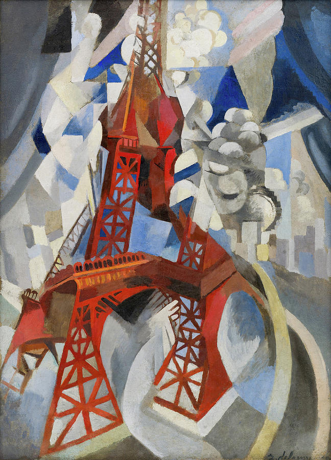 Red Eiffel Tower Painting by Robert Delaunay | Fine Art America