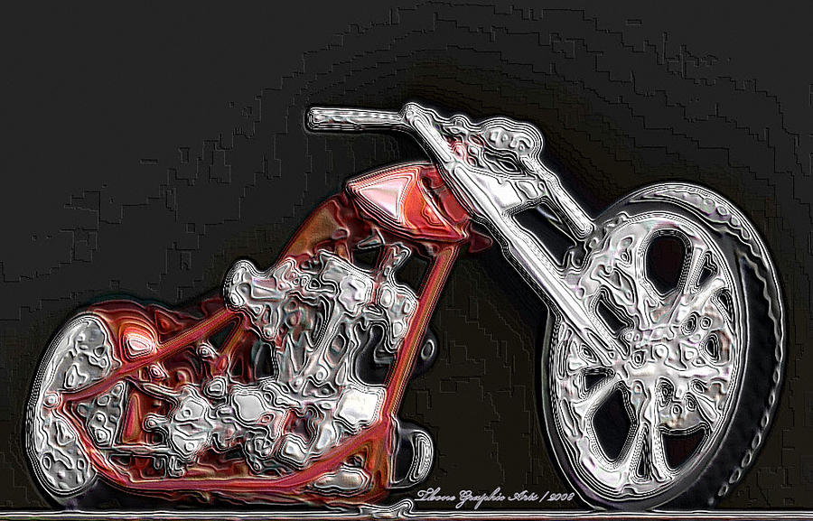 Red Embossed Custom Digital Art by Wayne Bonney