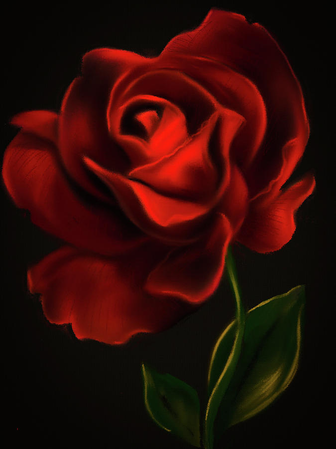  Red Empress Rose Digital Art by Michele Koutris