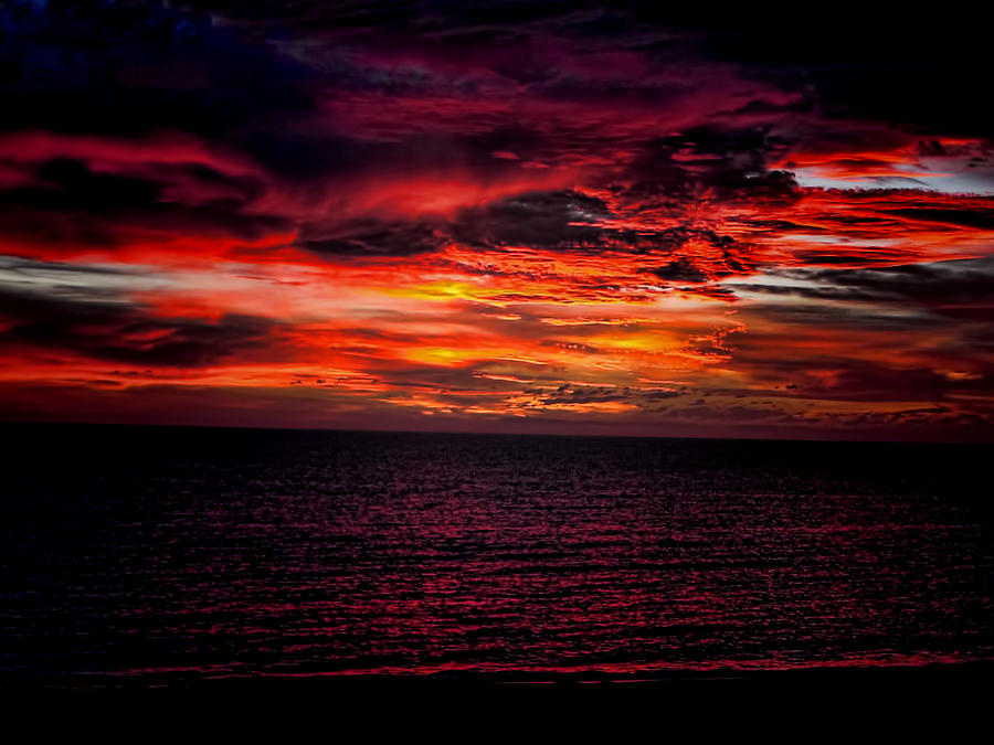 Red Evening Cloud Photograph by Douglas Barnard