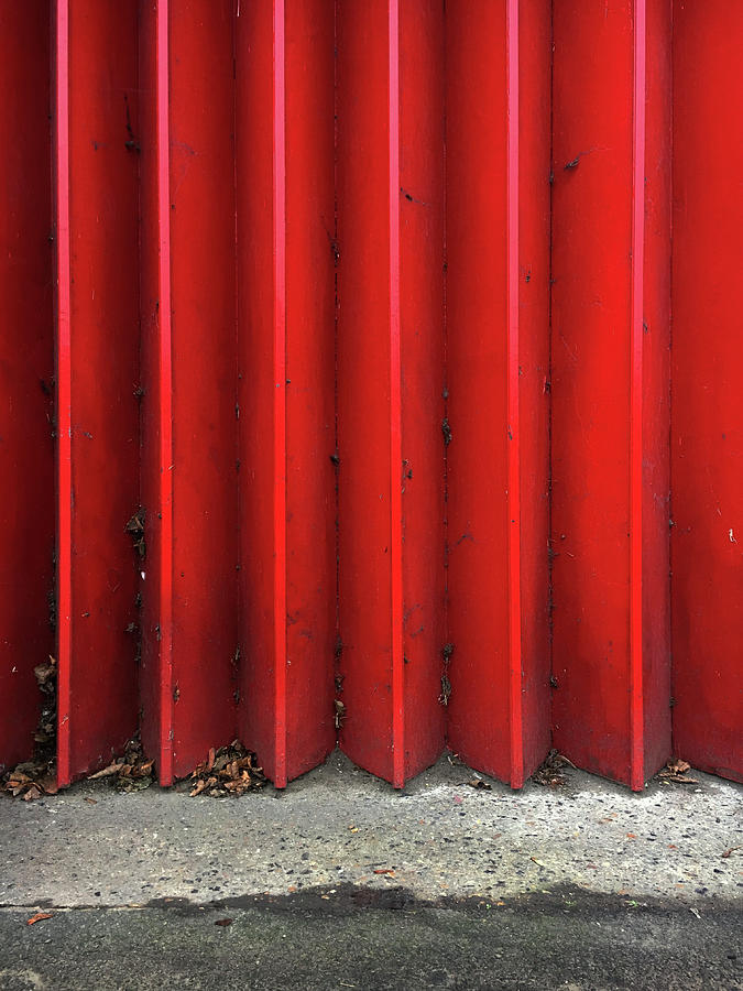 Red expanding metal Photograph by Tom Gowanlock