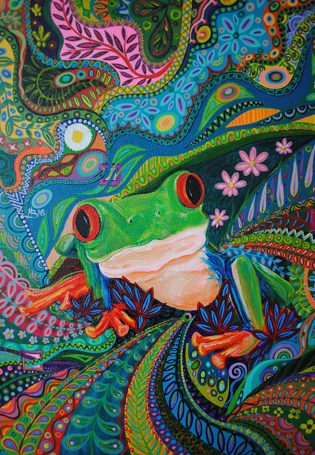 Red Eye Tree Frog Painting by Mark Betson - Fine Art America