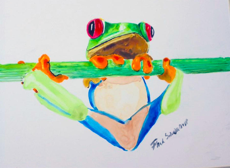 Red Eyed Frog Painting