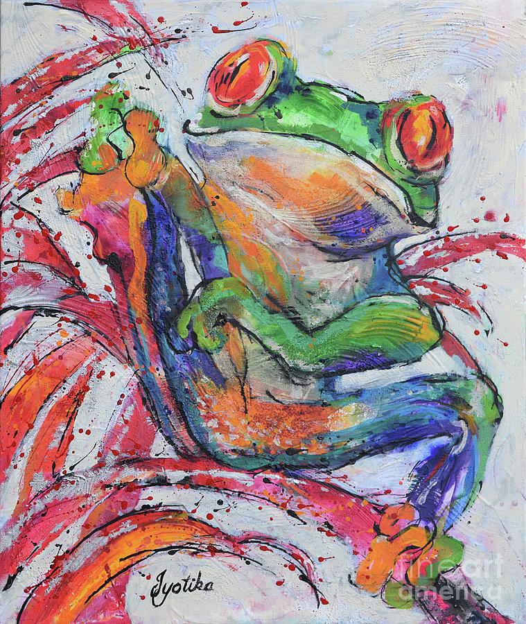Red-eyed Frog  Painting by Jyotika Shroff