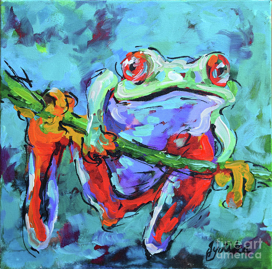 Red-eyed Tree Frog lll Painting by Jyotika Shroff