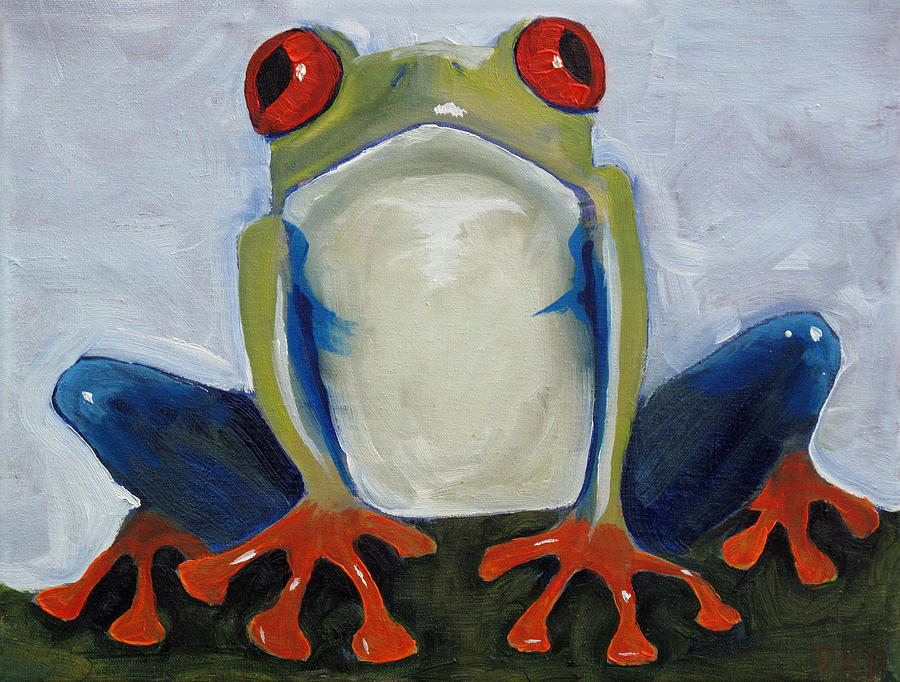 Red Eyed Tree Frog Painting by Dina Day - Fine Art America