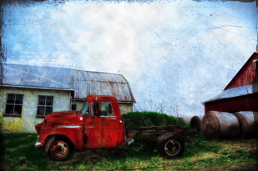 Red Farm Truck Photograph by Bill Cannon - Fine Art America