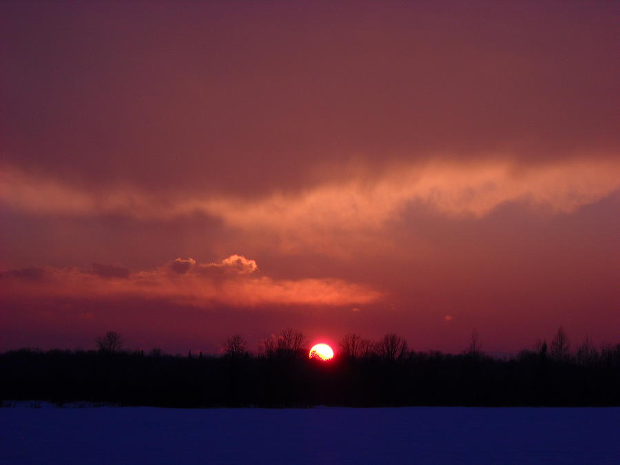 Red February Sunset Photograph by Kent Lorentzen