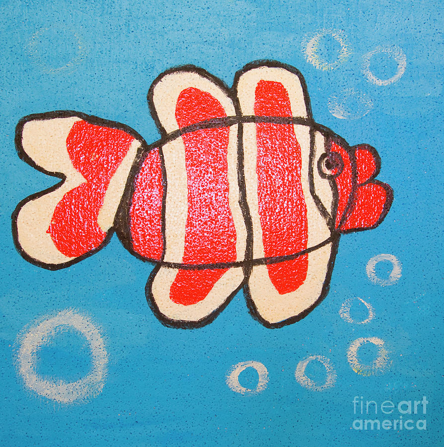 Red fish, painting Painting by Irina Afonskaya
