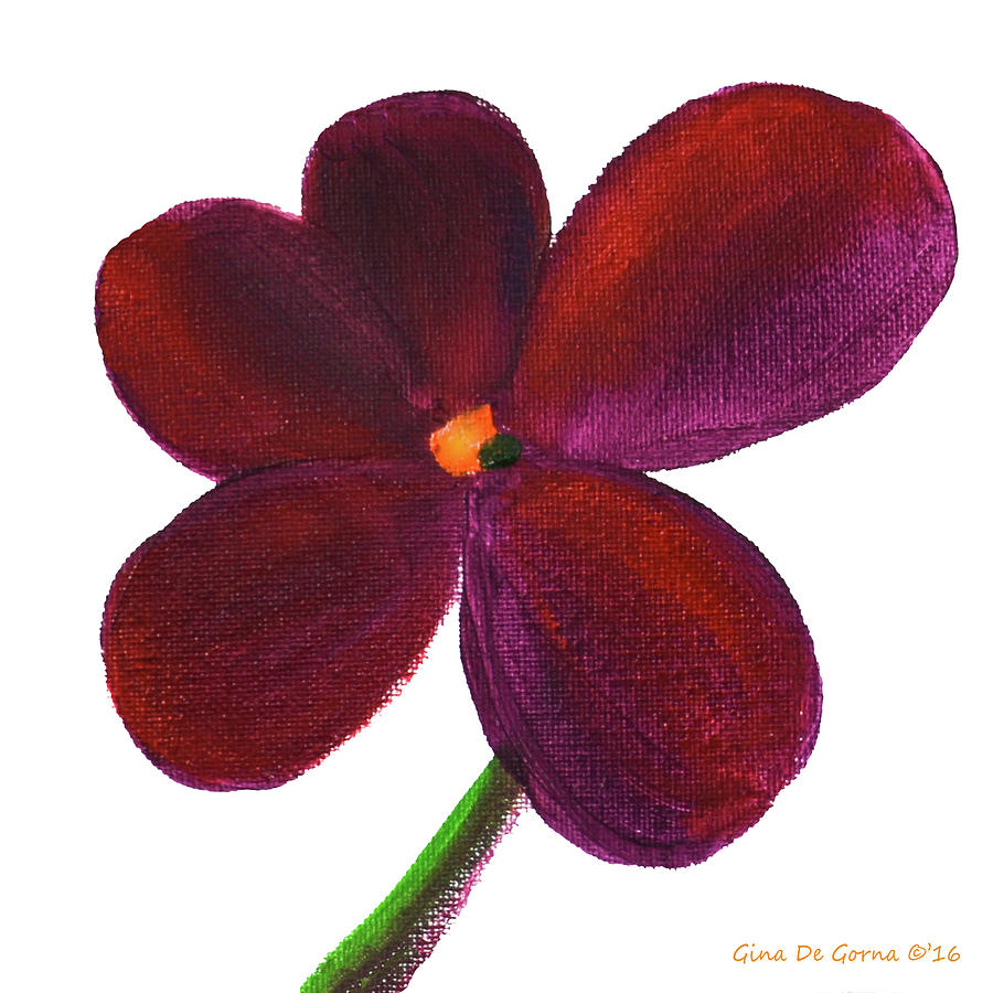 Red Flower 2 Painting by Gina De Gorna