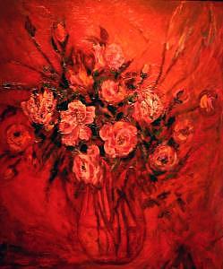 Floral Painting - Red Flowers by Tatiana Yakovleva Floral Painting - Red Flowers by Tatiana Yakovleva