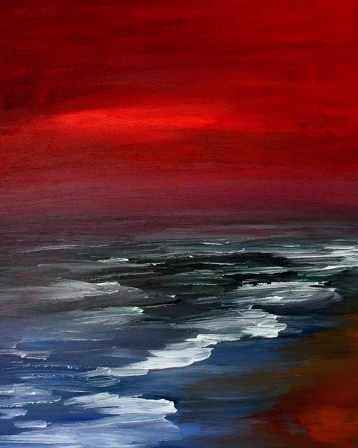 Red For Love Painting by Julie Lueders 