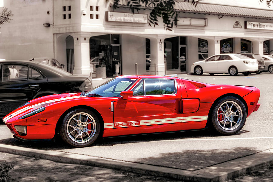 Red Ford GT Photograph by Gene Parks
