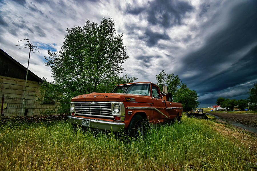Red Ford Truck Photograph