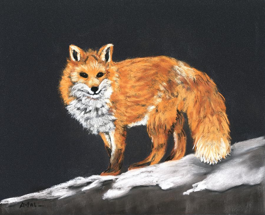 Red Fox Painting by Anastasiya Malakhova