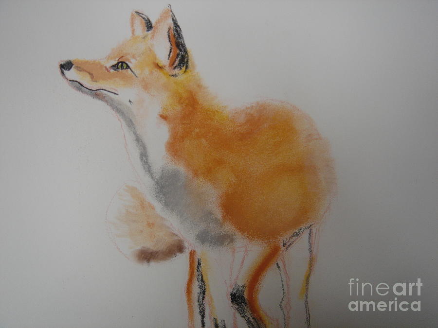 Red Fox Pastel by Angela Cartner