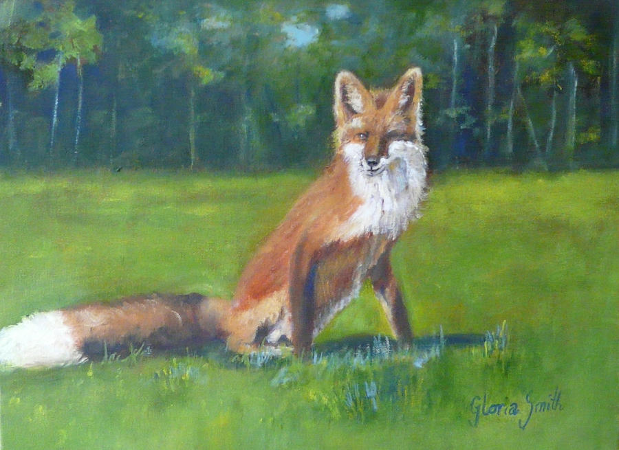 Red Fox Painting by Gloria Smith