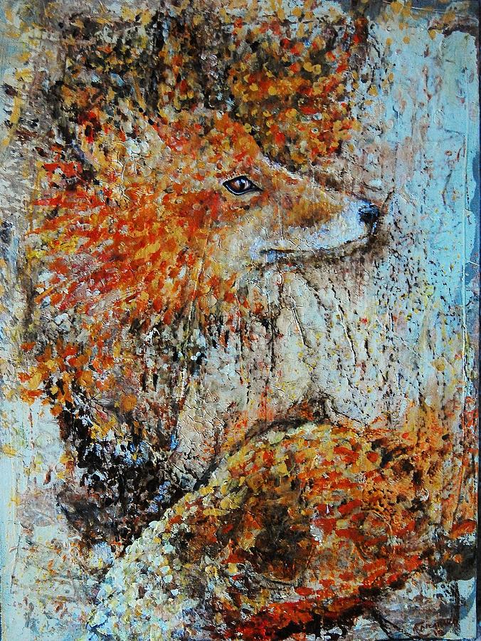 Red Fox Painting by Jean Cormier