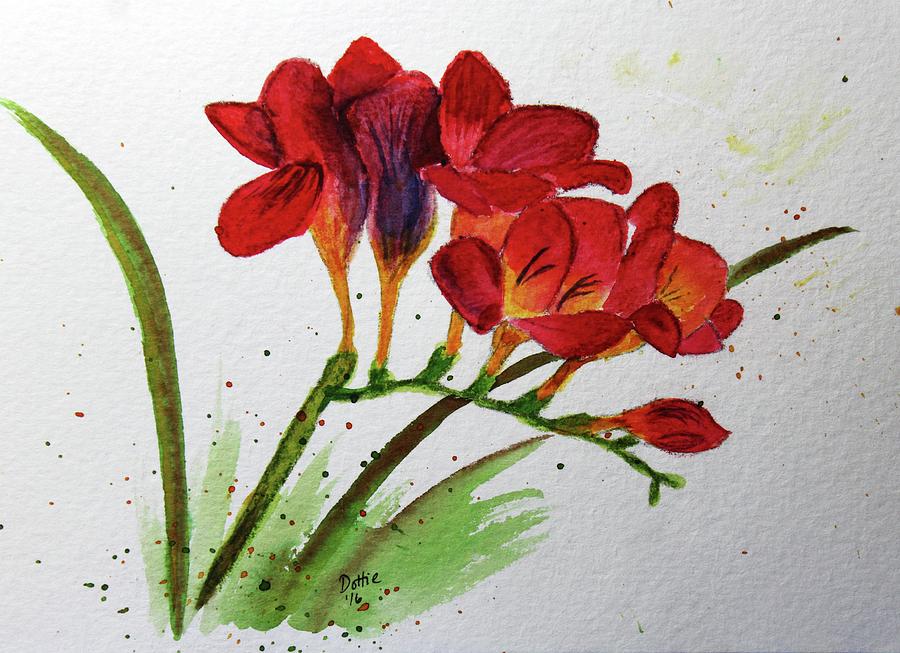 freesia painting