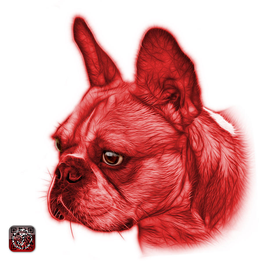 Red French Bulldog Pop Art - 0755 WB Painting by James Ahn