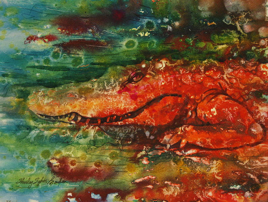 Red Gator Painting