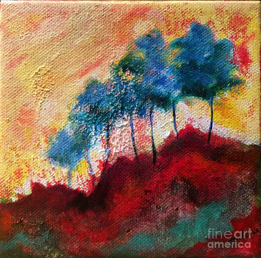 Red Glade Painting by Elizabeth Fontaine-Barr
