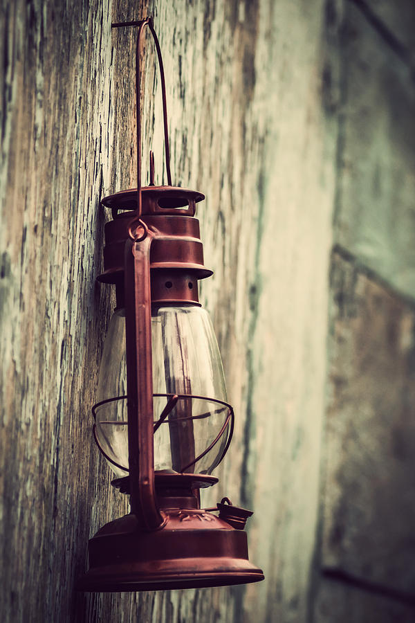 Red Glass Lantern Vintage Photograph by Terry DeLuco