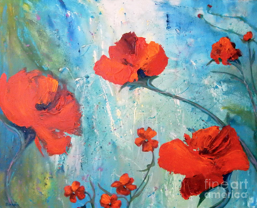 Red Glory Painting by Sharon Nelson-Bianco