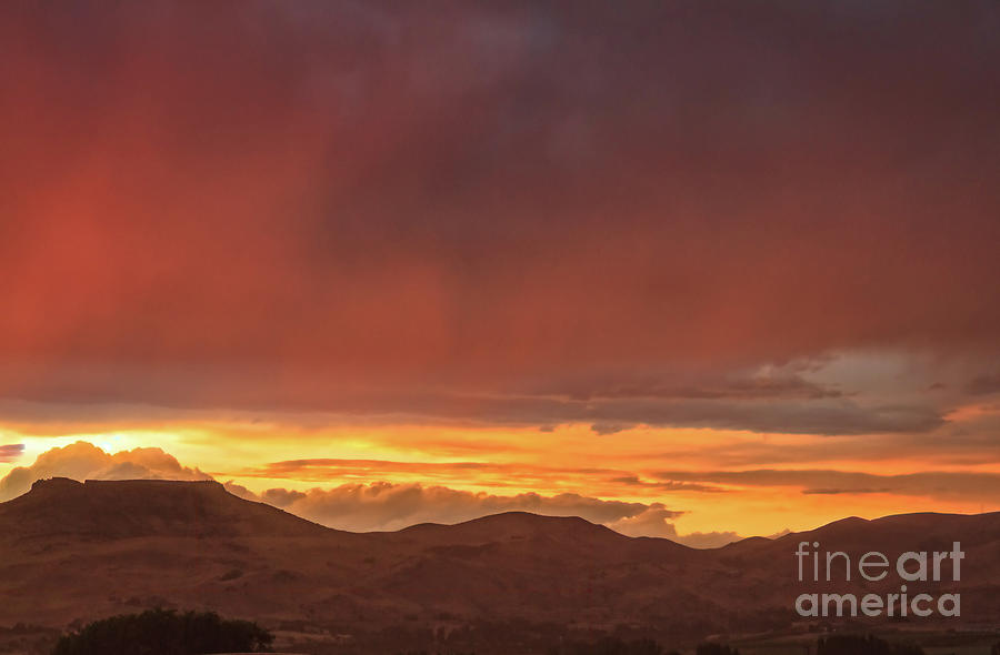 Red Glow Over Little Butte Photograph by Robert Bales - Fine Art America