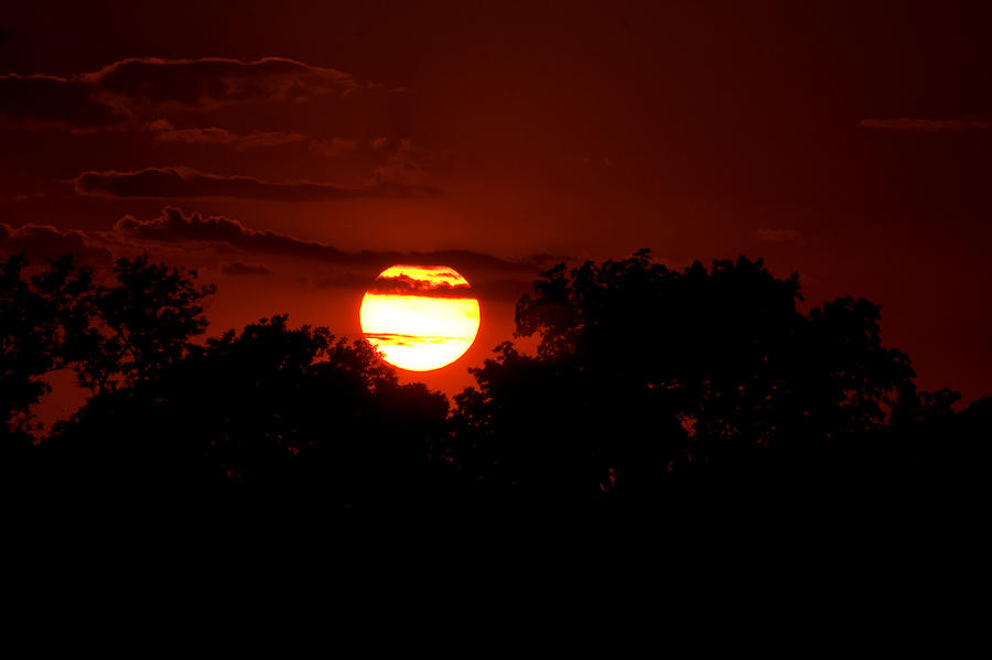 Red Glow Sunset Photograph