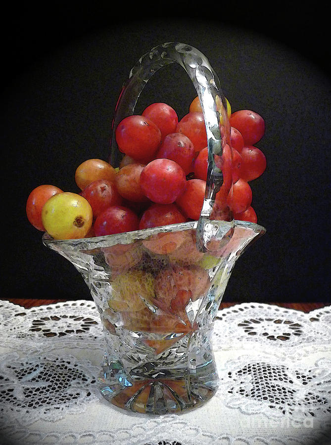 Red Grapes in Crystal Photograph by Margie Avellino