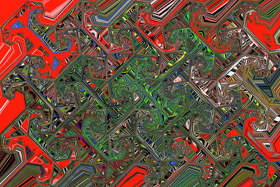 Red Green Blue Compressed Digital Art by Tom Janca