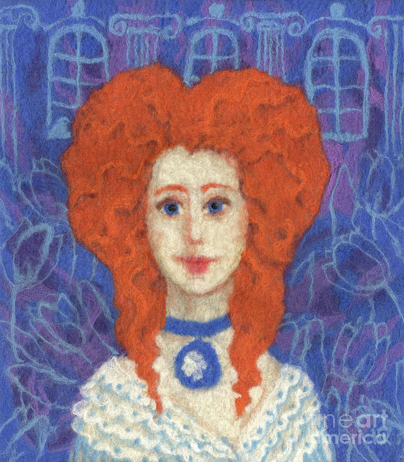 Red Hair Tapestry - Textile by Julia Khoroshikh
